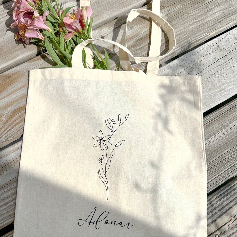 Adonai Christian Canvas Tote Bag TRENDY
